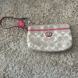 Pink and Beige coach wallet